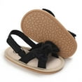 thumbnail image 4 of Zwiiyzr Unisex Baby First Walking Shoes 0-15 Months Infant Slingback Sandals Toddler Boys Girls Shoes Soft Sole Non-Slip Toddler Sandals Black, 4 of 9