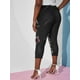 thumbnail image 4 of Talla grande Impresión floral Capri Leggings Rosegal Leggings de talla grande, 4 of 5