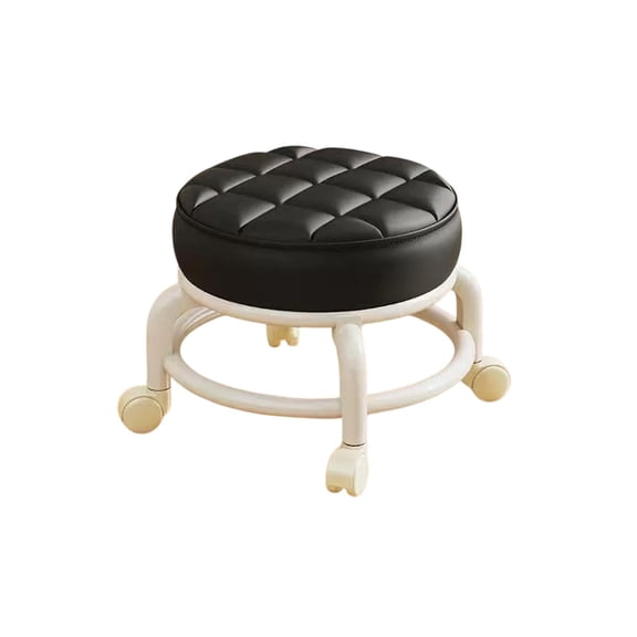 Ovzne Swivel-Wheel Low Stool – Compact Movable Seat with 360° Casters for Home Multi-Use Convenience
