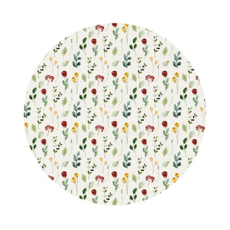 

Matuu Mini Wildflower Watercolor for Cup Coasters Set of 6 Leather Coasters Desk Coasters for Office Measures 4” x 4” Round Shape