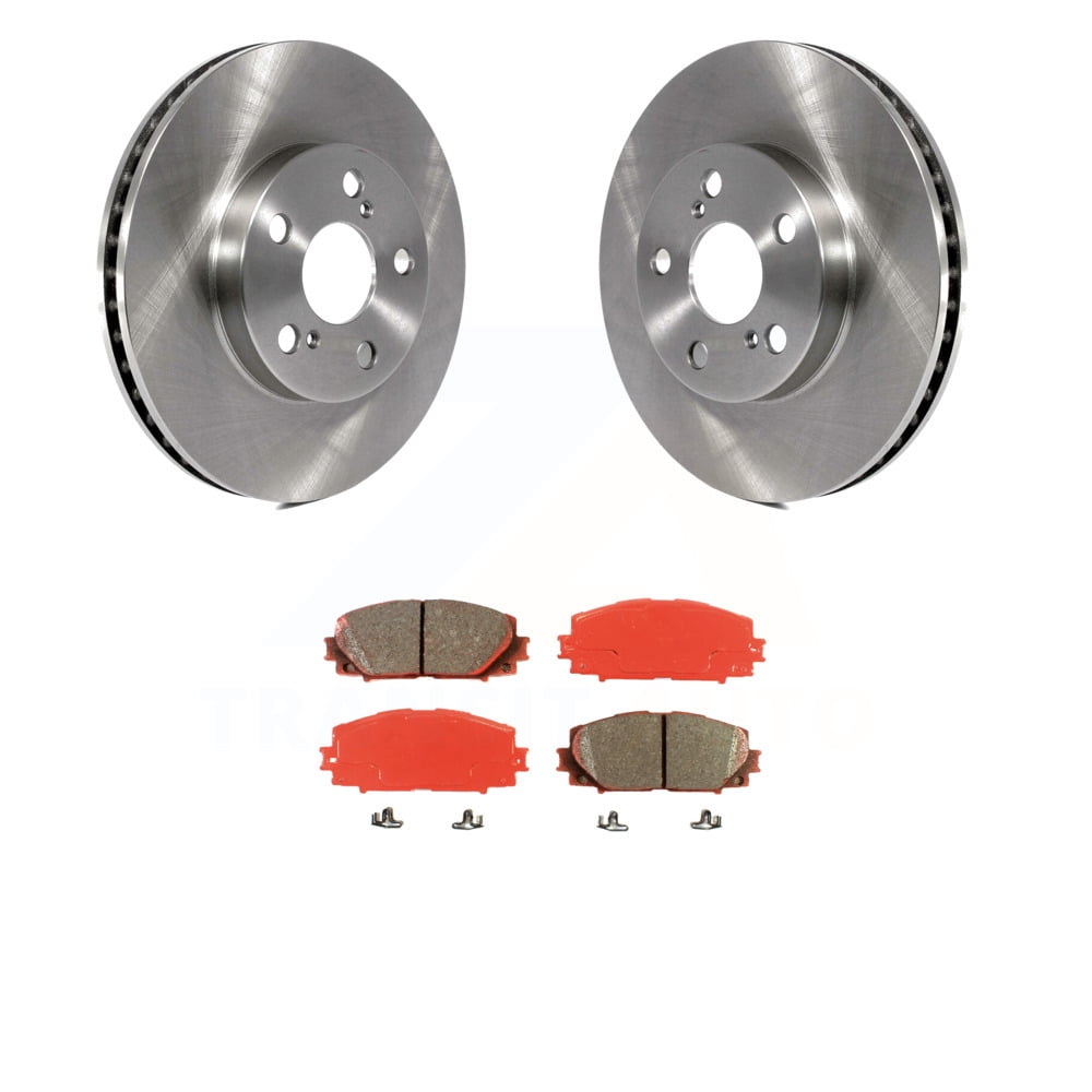 Front Rotors & Semi-Metallic Brake Pads for 2010-2015 Toyota Prius