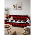 thumbnail image 6 of Red Black Plaid Sofa Covers for 2-3 Cushion Couch L-Shaped Sectional, Country Vintage Bear Buffalo Gingham Washable Sofa Covers Slipcover for Living Room Furniture, Couch Cover Blanket 71"x134", 6 of 9
