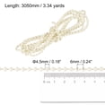 thumbnail image 2 of Unique Bargains Chaîne Perlée de 3,34 Verges pour Stores à Rouleau, Cordon pour Pièces de Réparation de Fenêtre, Beige, 2 of 5