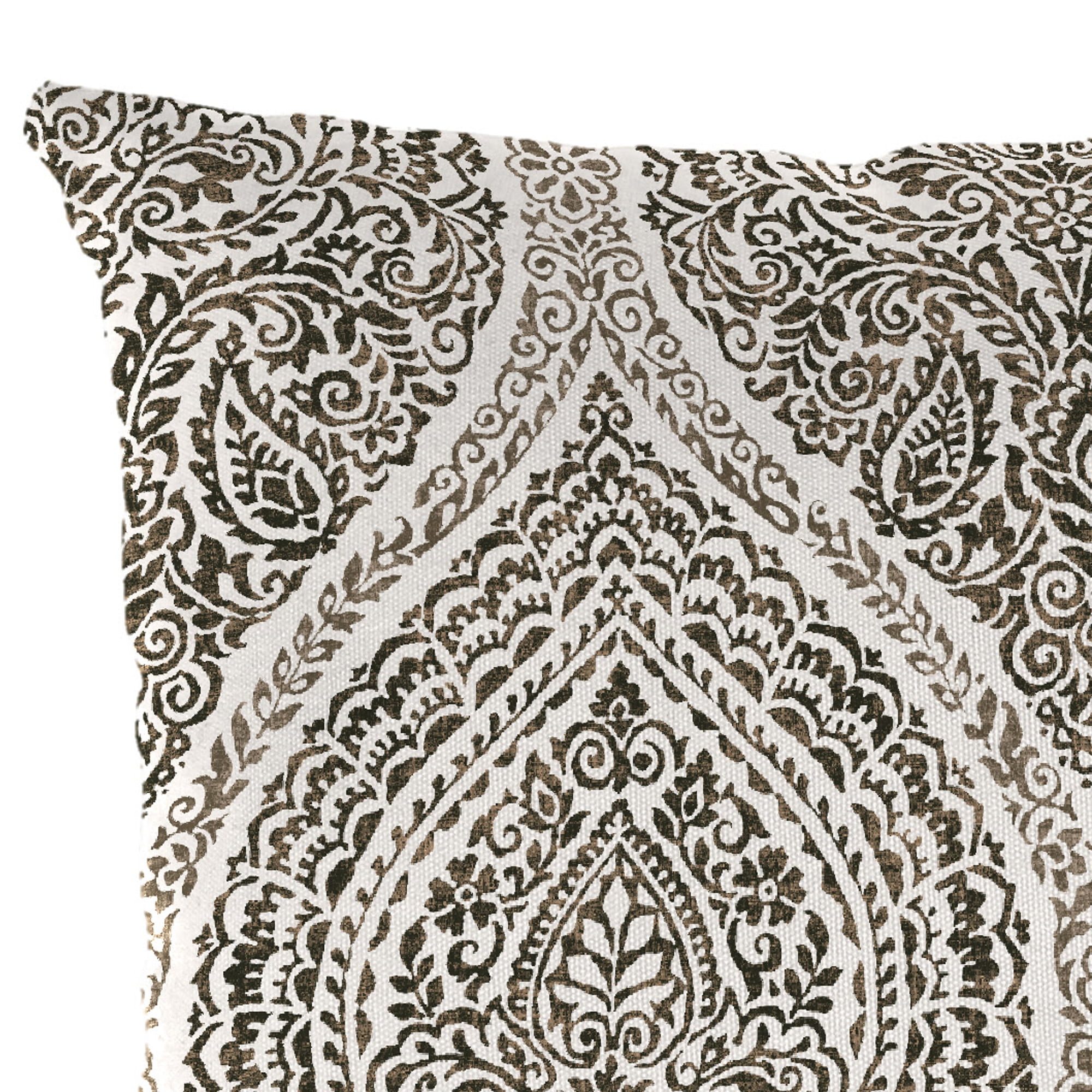 Jordan Manufacturing 14" x 20" Andorra Umber Brown Damask Rectangular Outdoor Lumbar Throw Pillow (2 Pack)
