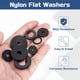 thumbnail image 3 of 120Pcs M6 Arandelas Planas de Nylon Lavadora Plástica 6mm ID 12mm OD 0.3mm de Grosor, Negro, 3 of 6