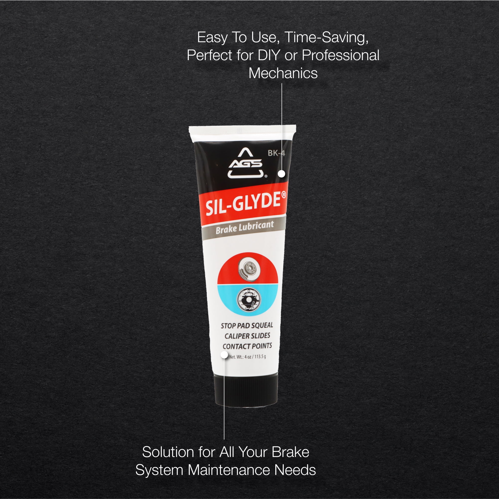 AGS American Grease Stick Sil-Glyde Silicone Brake Caliper Lubricant 4 oz