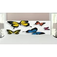 thumbnail image 1 of Butterfly Headboard, Various Colorful Butterflies Pattern and Moths with Grace of Nature Themed Wings, Upholstered Decorative Metal Bed Headboard with Memory Foam, King Size, Multicolor, by Ambesonne, 1 of 4