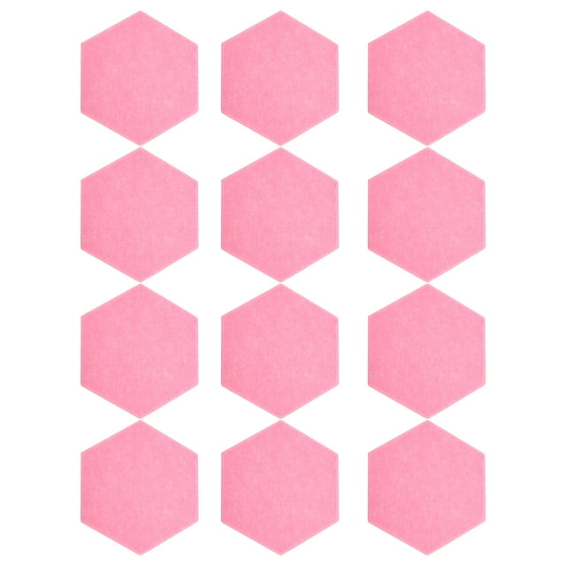 Tablero De Absorción De Sonido, Paneles Acústicos Hexagonales Decorativos Fibra De Poliéster Retardante De Llama Para Oficinas En El Hogar Para Estudios De Grabación Ccdes Rosa
