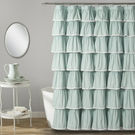 Lace Ruffle 72 X72 Shower Curtain Walmart Com
