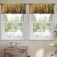 thumbnail image 2 of LALILO Kitchen Curtain Valance Spring Bouquet Floral Color Rod Pocket Window Curtain 52"x 18" Set of 2, 2 of 7