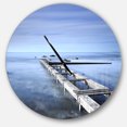 thumbnail image 1 of DesignArt Ciel Bleu Foncé et Grande Jetée Grande Horloge Murale, 1 of 2