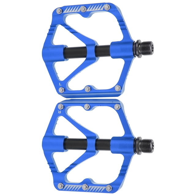 Mountain Bike Flat Pedal, Aluminum Alloy Bike Pedal with 3 Bearing for Labor Saving Riding