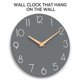 thumbnail image 1 of Kunmingshisd Toys Reloj de pared de madera, 14 pulgadas, silencioso, sin tictac, decorativo, funciona con pilas, para dormitorio, cocina, hogar, sala de estar, oficina, escuela, hotel (gris), 1 of 5