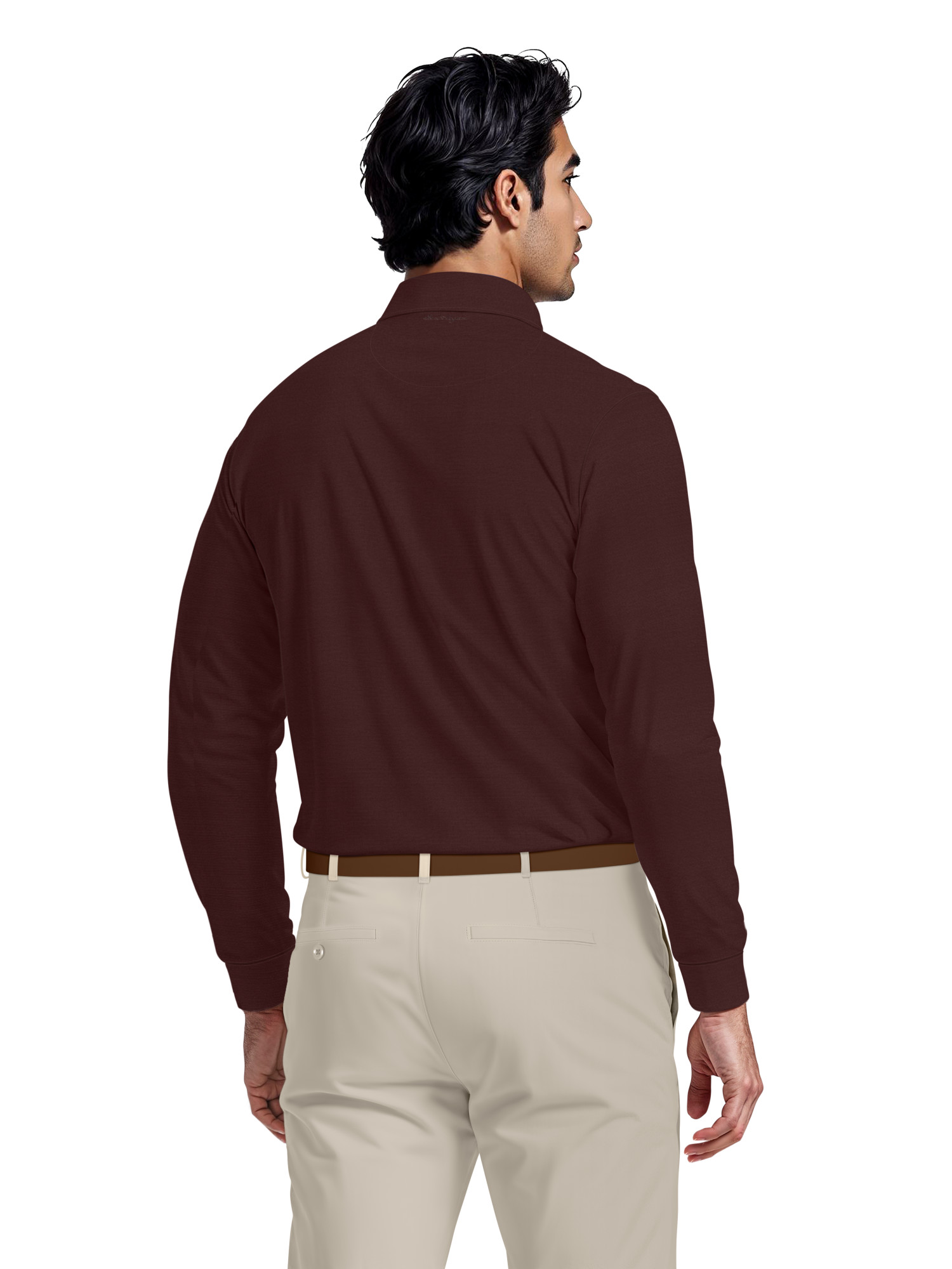 Ben Hogan Men's & Big Men's Performance Long Sleeve Heather Stripe Polo – Moisture Wicking, Easy Care, S-5XL