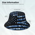 thumbnail image 5 of Kdxio Reflective Bucket Hat - Navy Camouflage American Flag Print Bucket Hat for Men,Women, 5 of 9