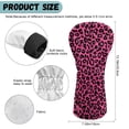 thumbnail image 7 of Uorisanigo Golf Club Headcover 3/5 Wood Headcover Elastic Closure Premium Leather Pink Cheetah Leopard Print Golf Driver Headcovers, Fairway Wood Head Cover, Hybrid Cover, Set of 3, 7 of 7