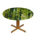 thumbnail image 3 of HAOXIT Forest Tablecloth, Exotic Tropical Asian Leaves Wild Print Closeup Scene, Round Table Cover for Dining Room Kitchen Decor 46-50, 3 of 8