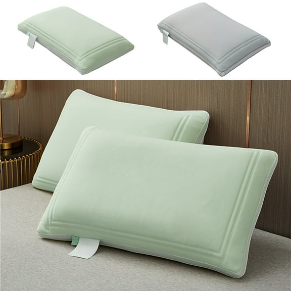 sruoe Pillows for Bed, Soft Breathable Hypoallergenic Sleep Bed Pillows, Cooling Pillows for Queen Size, Standard Sleep Household Pillows for Side, Stomach, Back Sleeper, Polyester