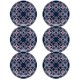 thumbnail image 1 of Daily Floreal 6 platos medianos de 7.87" en azul y rosa Manhattan Comfort JM13-6809, 1 of 2