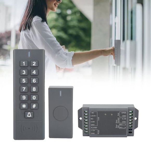 Door Access Control System Kit, Rolling Code Remote Control Keypad Access Control System for Home