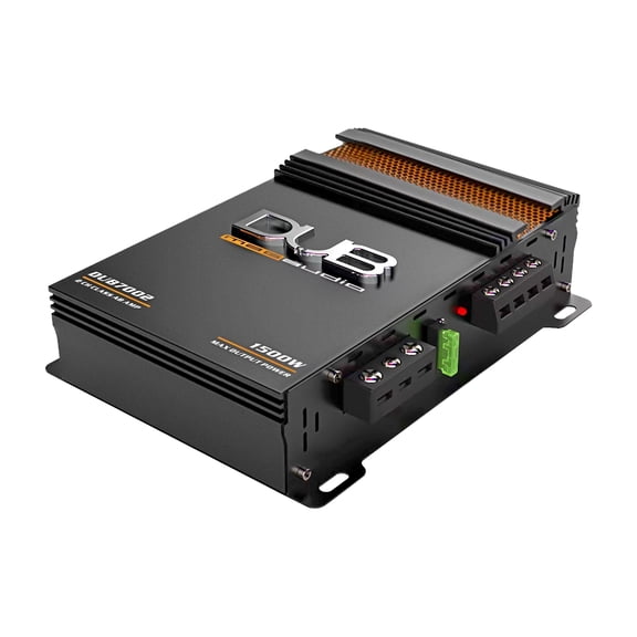 Amplificador Audiobahn DUB Clase AB 2 Canales 1500W para Auto DUB7002