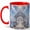 Red, variant on White Sky Palace 11oz Ceramic Mug, Fantasy Castle Coffee Cup