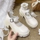 thumbnail image 1 of Zapatos británicos de suela gruesa para mujer, sandalias de Cosplay de tacón alto Vintage para niñas y estudiantes Wmkox8yii shkj1131, 1 of 8
