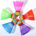 thumbnail image 2 of BRIGHTFUFU 20 piezas de volantes de bádminton de plástico avanzados de colores, pelotas arcoíris, accesorios deportivos para deportes al aire libre (colores variados), 2 of 7