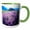 Green/White, variant on 3drose, Usa, California, Sierra Nevada Mountains. Wildflowers Below Mt Whitney, 11oz Two-tone Red Mug