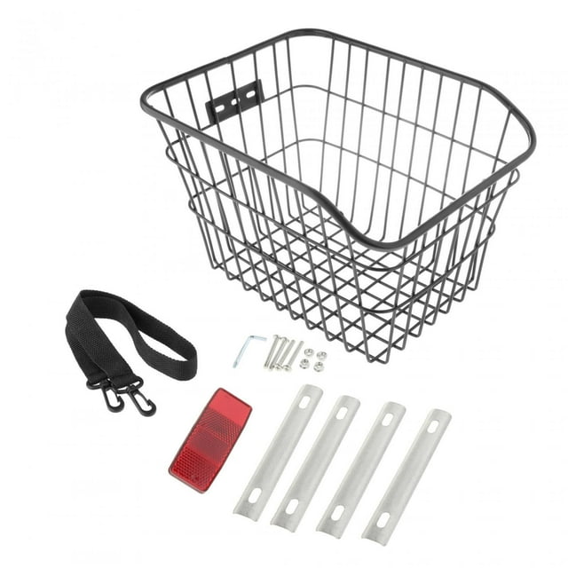 jinwen Bike Basket Rear Storage Bike Pannier for Travel Shopping Mountain Road Bike black