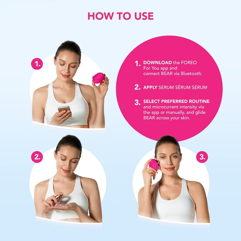 FOREO BEAR Facial Toning Device Fuchsia - Walmart.com