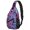 Butterfly and Tie Dye Pink Pattern, variant on Bat and Moon Gothic Pattern Sling Backpack, Unisex Hiking Chest Pack with Side Mesh Pockets, Breathable Padded Back Gift Ideas for Travel Shopping Commuting