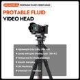 thumbnail image 2 of Fotopro MH-4L Video Head with QR Plate, Vertical Shot for Shorts and Tiktok, Compact Fluid Tripod Head for DSLR Cameras Camcorders, Aluminum, 2 of 6