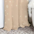 thumbnail image 5 of Aurora Home  Silver Foil Snowflake Thermal Insulated Blackout Curtains Beige - 84"L, 5 of 5
