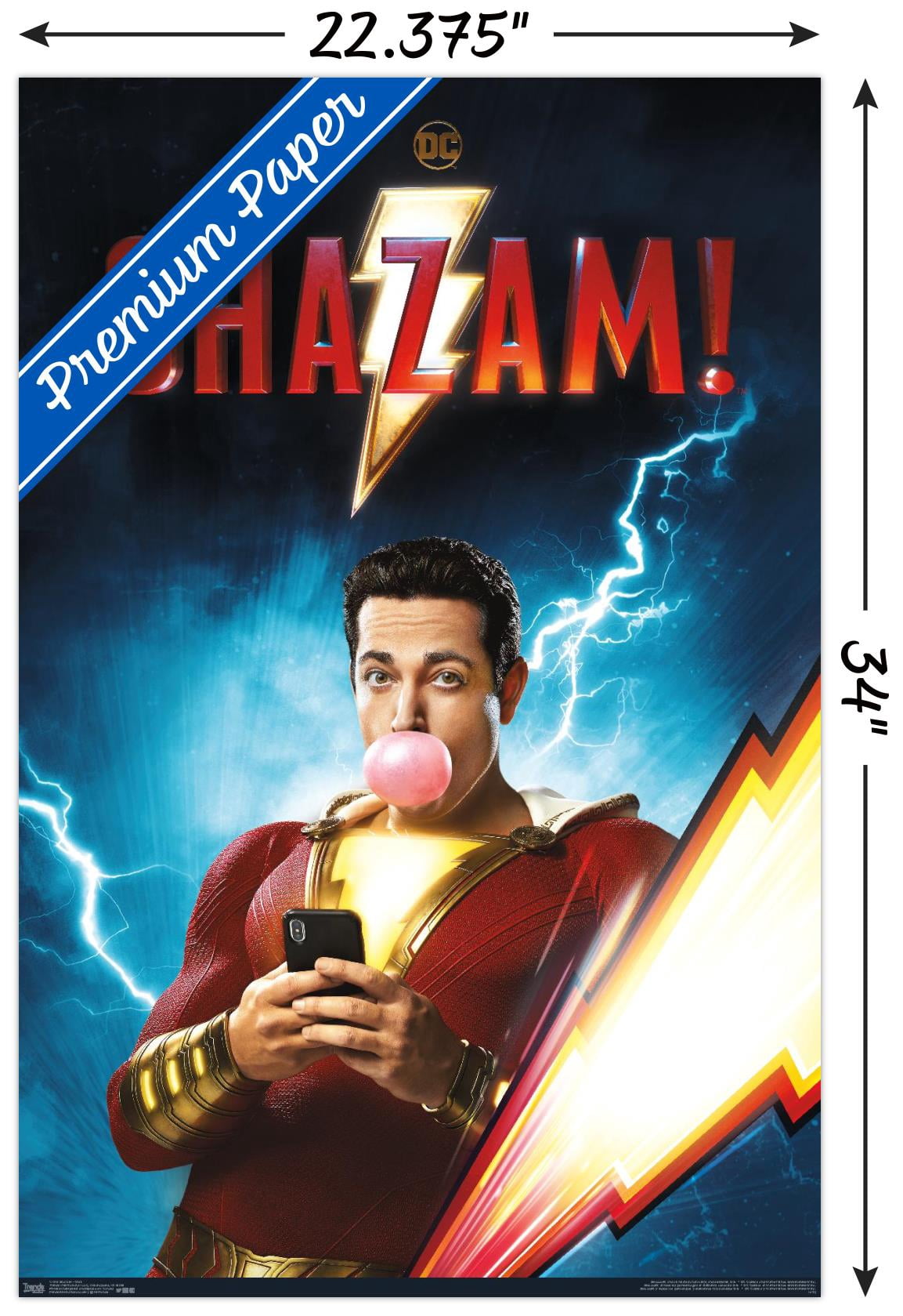 DC Comics Movie - Shazam - Chill Wall Poster, 22.375" x 34"