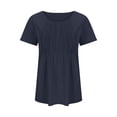 thumbnail image 5 of Scyoekwg Women Tops Trendy Womens Summer Fashion Ladies Blouses Dressy Casual Loose Short Sleeve Lightweight Trendy Going Out Tops, 5 of 7