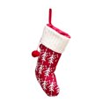 thumbnail image 2 of Worallymy calcetín navideño bolsa de regalo para niños calcetines rayas tejidas copos de nieve bolsas de vacaciones decoración Worallymy JD735807122, 2 of 7