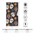 thumbnail image 2 of Polyester Long Towel Multi-Size Water Absorption Good Bright Fluffy Soft For Bathroom Swimming Pool Beach Outdoor Travel Festive Cute Sugar Skulls (3), 2 of 8