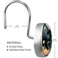 thumbnail image 3 of Cartoon Dinosaur Shower Curtain Hooks （Set of 12） for Home Hotel Shower Rods Bathroom Crystal Glass Print Stainless Steel Round Curtain Hooks, 3 of 5