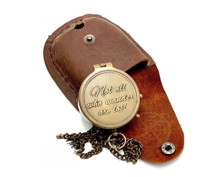 Engraved Pocket Compass , Personalised Compass, gift for mom, Working Compass, Confirmation gift, anniversary gift, first communion gift