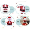 thumbnail image 3 of kurtrusly 3 Pcs Solar Christmas Figure Elk Santa Claus Snowman Figure for Office Desk Car Dashboard Decoration Random Color Base, 3 of 7