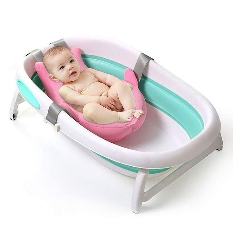 Baby Bath Cushion Pad Newborn Bathtub Mat Infant Bath Supporter Net Baby  Bathtub Pillow Nonslip Floating Bathing Tub Seat