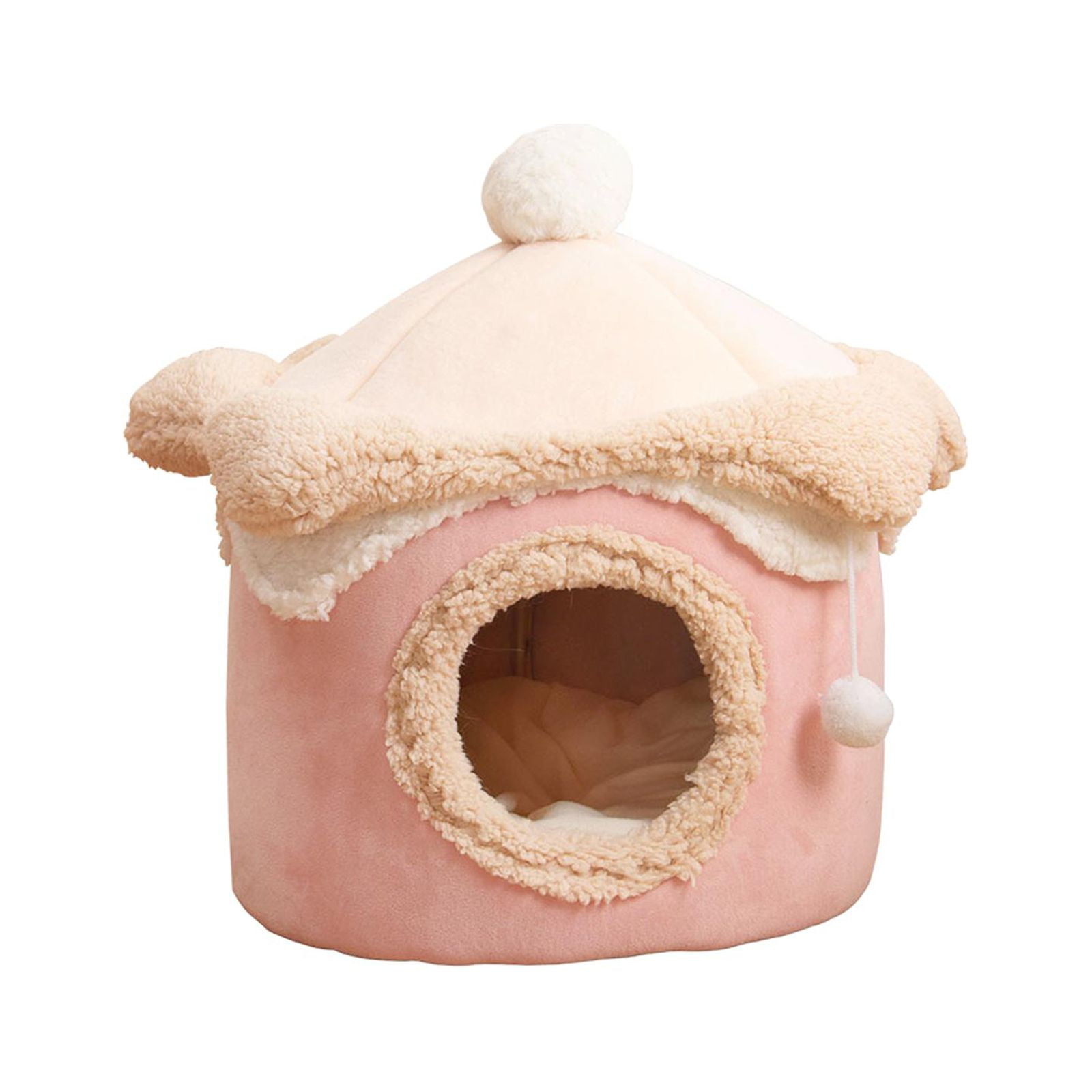 Bvdfgk Cat Bed House Nonskid Bottom Self Warming for Winter Furniture Dog Nest Cat Cave 50cmx50cm