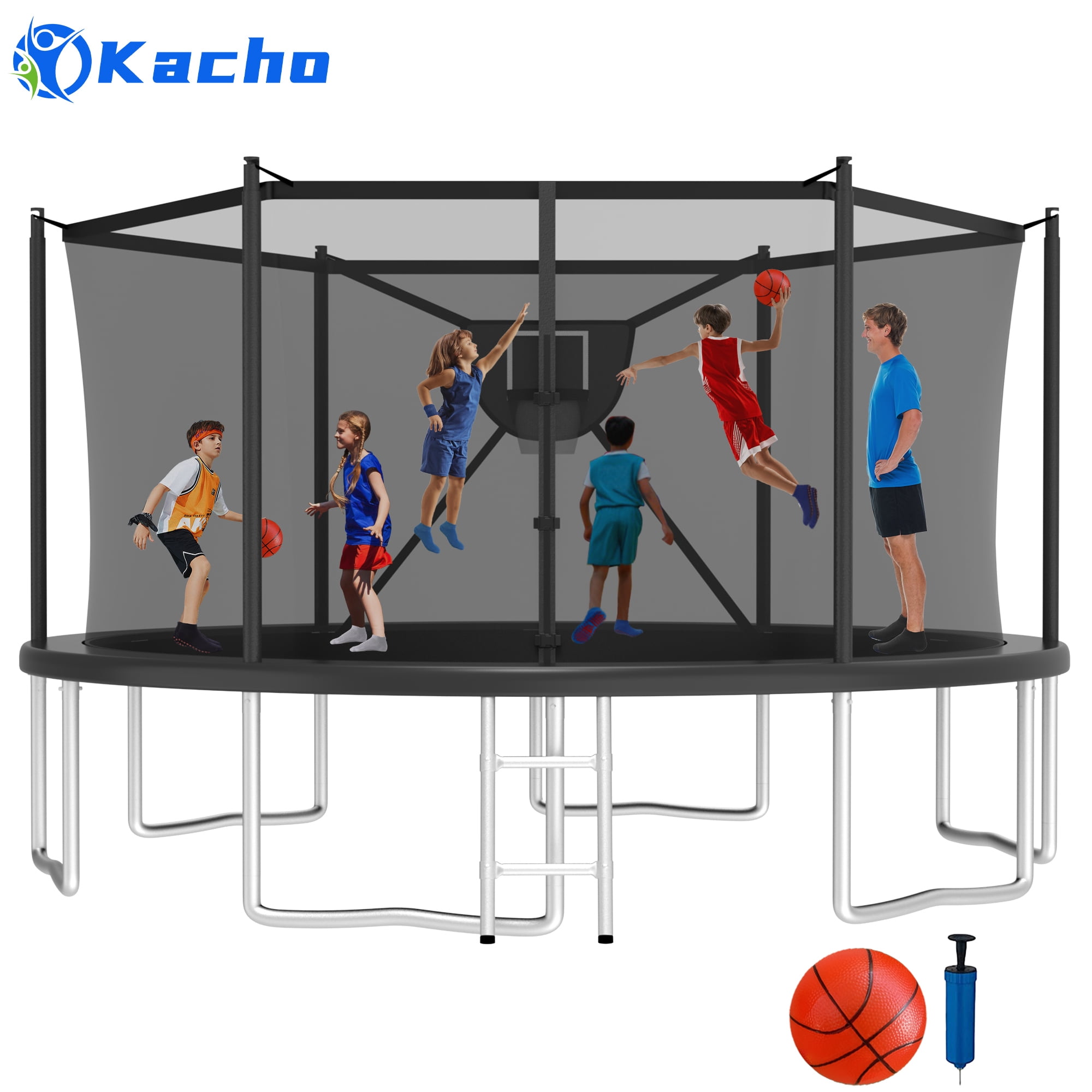Kacho Kacho Trampoline for Kids, Trampoline 10FT 12FT 14FT 16FT, Heavy Duty ...