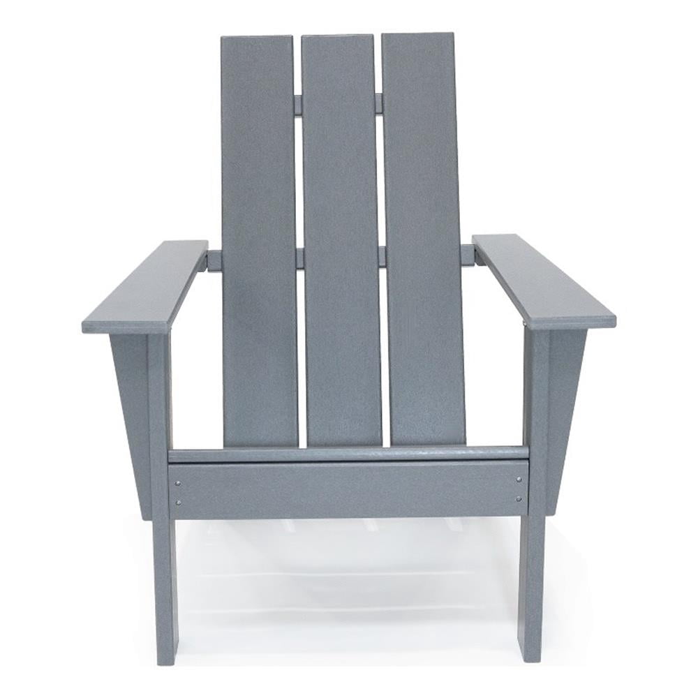 LuXeo Arcadia Gray HDPE Outdoor Adirondack Chair ( Single)