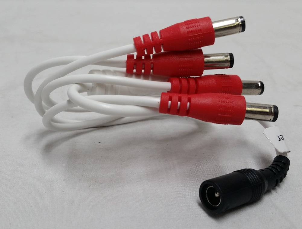 Q-See Cables Accessory Pack 4-Pack 60-Ft BNC 4 Way Power Splitter 12V//2A QSEE