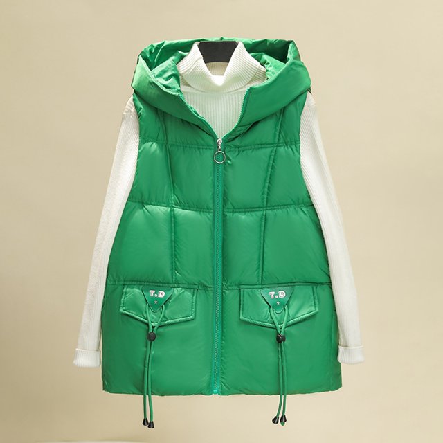 Abrigo informal sin mangas y sin capucha, 10 colores, para mujer, cálido, de invierno, acolchado