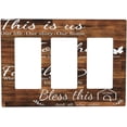 thumbnail image 1 of Sdmnsg-T Rustic Inspirational Quotes Print 3-Gang Rocker Decorative Electrical Receptacle Outlet Plates Covers for Bedroom Kitchen Farm House Decor, 1 of 5