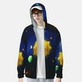 thumbnail image 4 of Goofa Solar System Printed Women's UPF 50+ Sun Protection Hoodie Jacket Lightweight Long Sleeve Sun Shirt for Women with Pocket Hiking Outdoor-XX-Large, 4 of 9