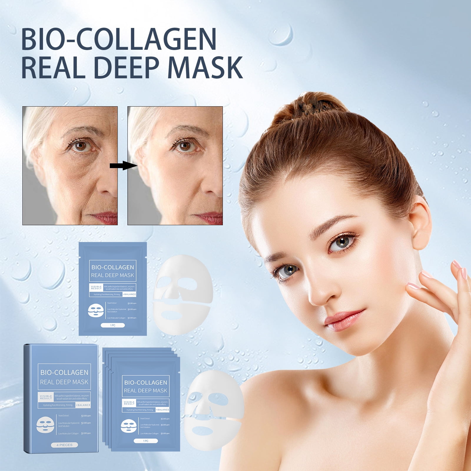 Alvantor Hydrating Overnight Collagen Face Mask - Pore Minimizing and Elasticity Plumping, 38g